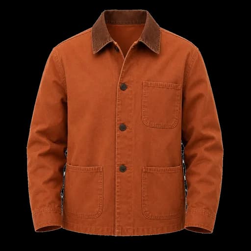 Rust Canvas Chore Jacket